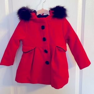 Toddler Red Pea Coat